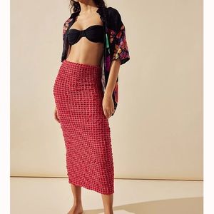 NWT Free People Standout Smocked Convertible Midi. Size xsmall.